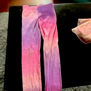Wonder Nation Pink and Purple Tie-Dye Leggings
